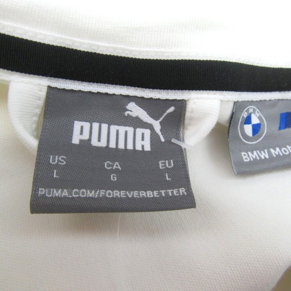 Puma BMW M Motorsport White Hoodie Full Zip Sweat Jacket Men's Size Large NEW - Picture 12 of 16